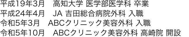 院長経歴